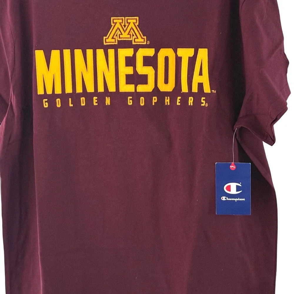 NWT Champion Minnesota Golden Gophers T-Shirt Mens XL Maroon NCAA Short Sleeve - Picture 3 of 10
